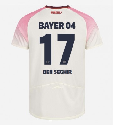 Bayer Leverkusen Eliesse Ben Seghir #17 Replika Udebanetrøje 2025-26 Kortærmet